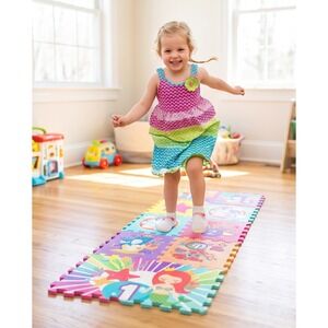 Rainbow Dreams Hopscotch Play Mat Kids 8 Piece Interlocking Foam Mermaid Unicorn